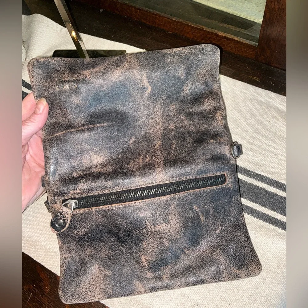 NWT Bed Stu Leather Cadence Wallet Wristlet Crossbody Bag Black Lux MSRP 175 - Picture 10 of 15